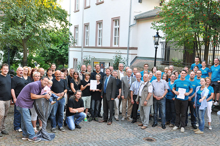 Großer Empfang in Gelnhausen